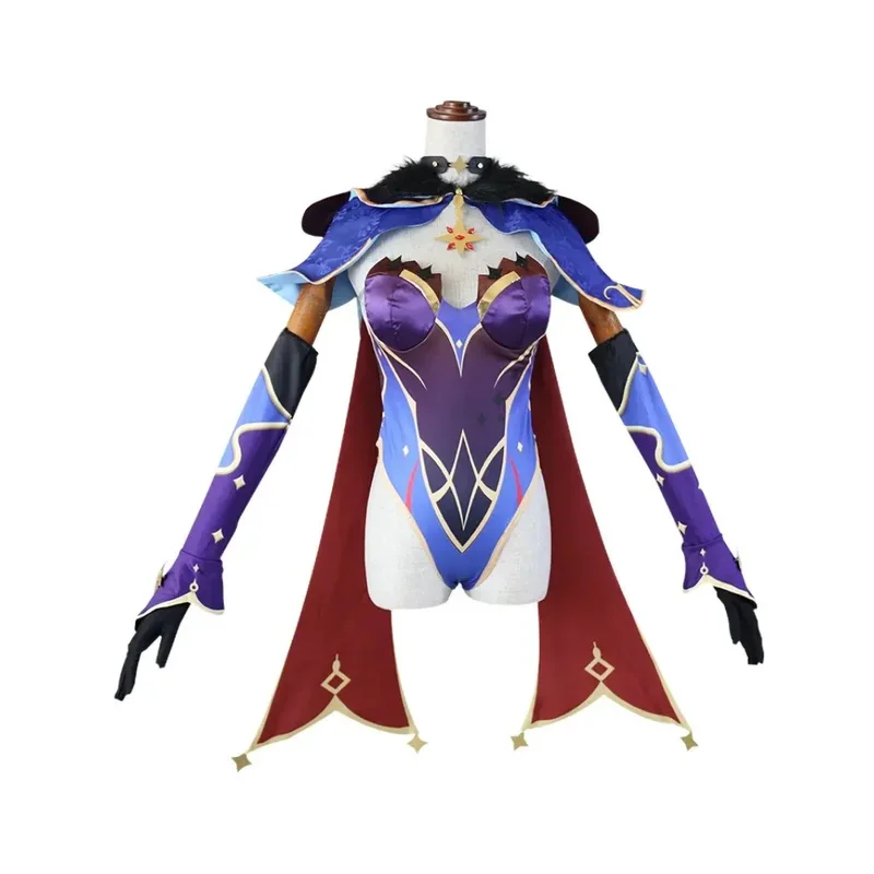 أزياء جينشين إمباكت مونا التأثيرية، أزياء حفلات الهالوين كرنفال للنساء، زي نسائي مثير 37، شعر مستعار T