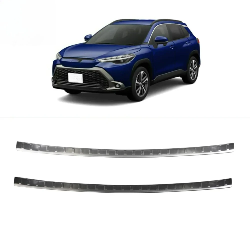 

For Toyota Corolla Cross XG10 2021~2024 2022 2023 Hybrid Car Trunk Cover Tailgate Guard Rear Bumper Scuff Sill Plate Accessaries