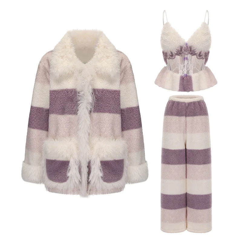 

Сексуальное женское кружевное прозрачное белье с глубоким V-образным вырезом, комплект из трех предметов: комбинация, брюки, халат, бархатный комплект с цветочным принтом, эротическое белье, бебидолл.