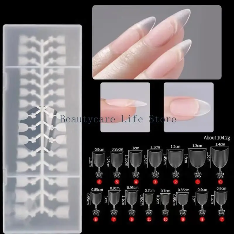 652C 240 Pcs Half Cover Acrylic Fake Tips DIY Salon Home Manicure Extension Tips