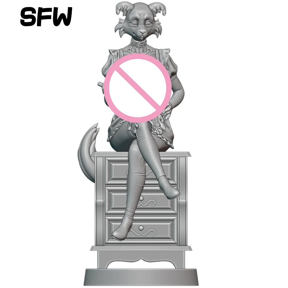 1:24 Juno Maid Girl NSFW 3d Stampa Kit Giocattolo In Resina Gk Non Verniciato Figurine WaiFu Fai Da Te Smontato Statua Figure Giocattoli di Modello