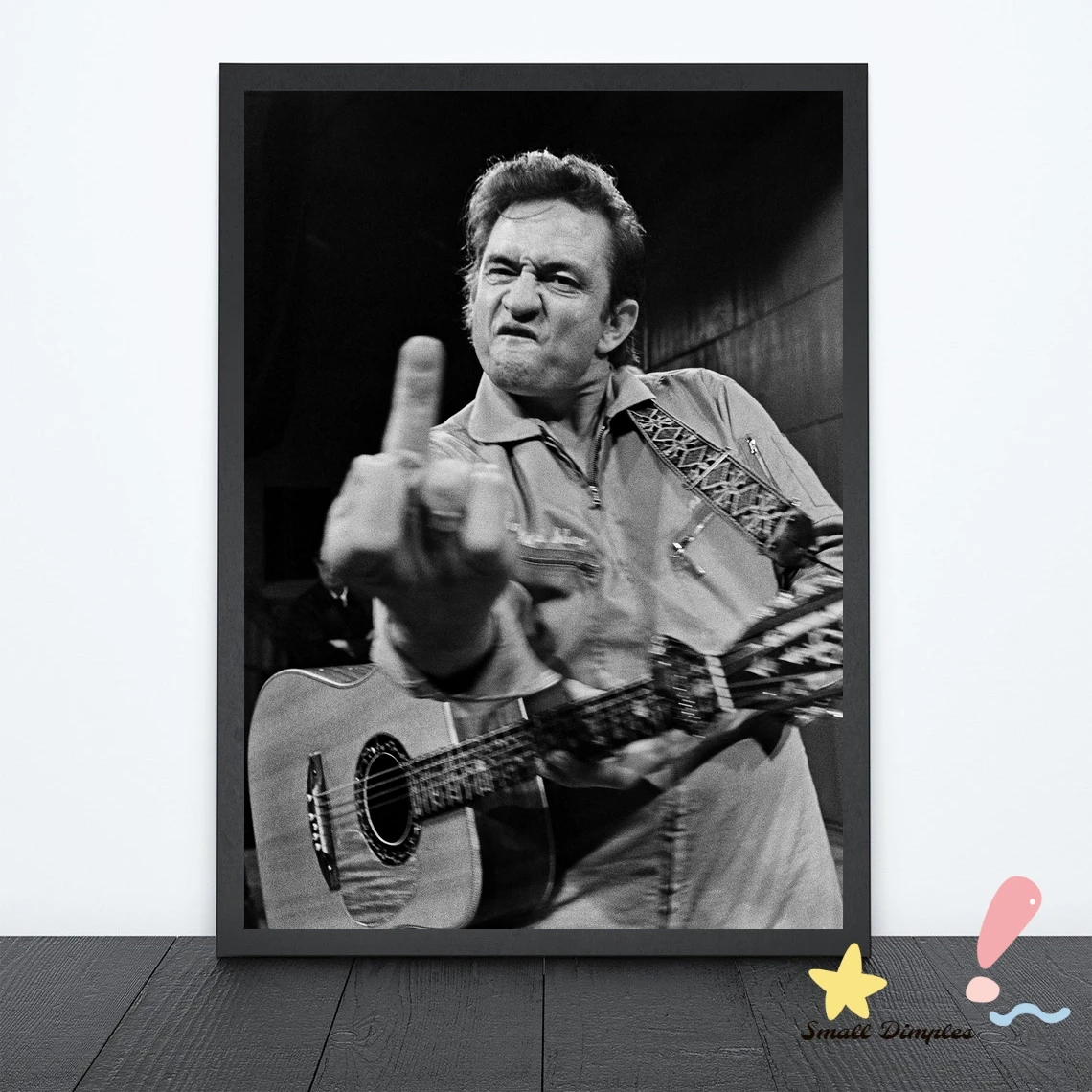Johnny Cash Music Star Poster Canvas Art Print Home Decoration Wall Painting ( No Frame )