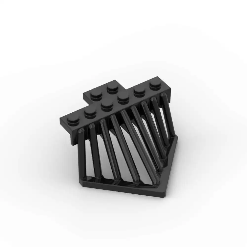 MOC 10PCS Part Bricks 90201 Train Cow Catcher 2x6 Building Blocks Set With Sloped Bars Compatible Vehicle Particle Toys Kid Gift