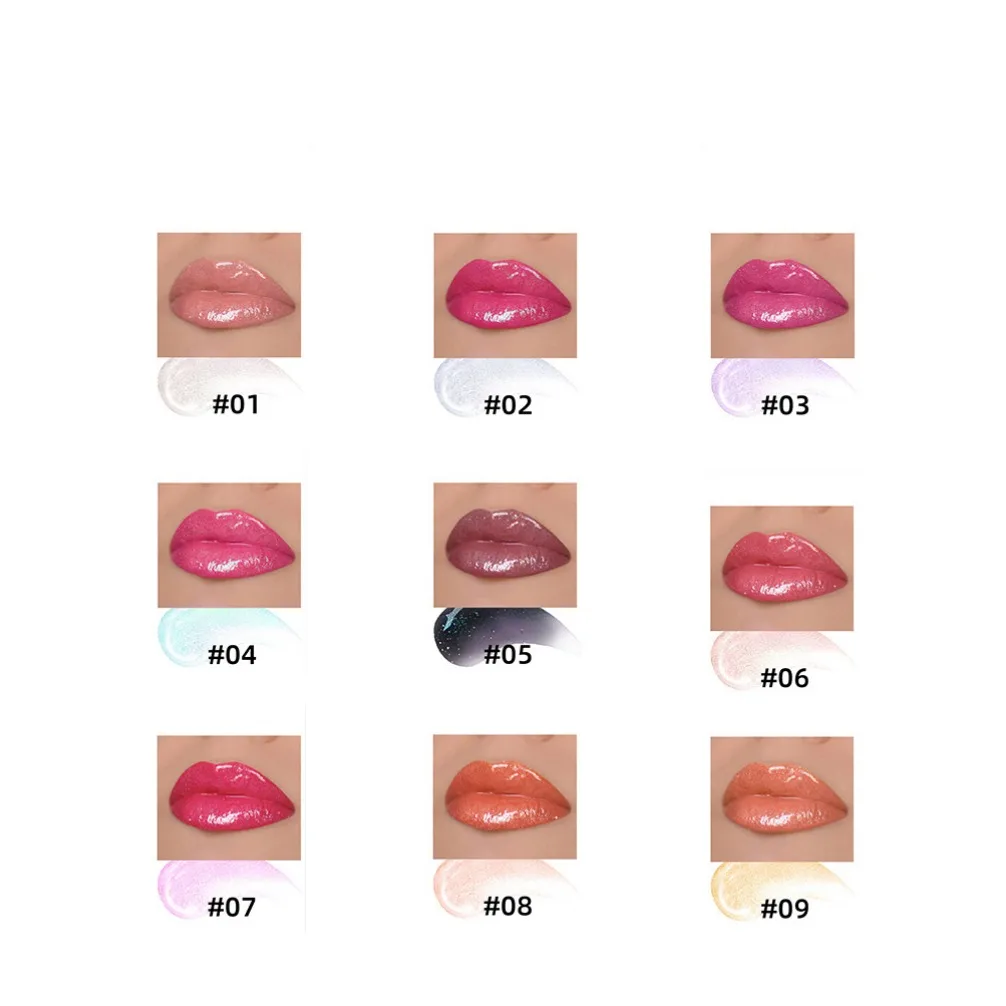 カスタムロゴプライベートラベル温度変化カラーリップオイル（パールグロス配合、ヴィーガン、保湿、プランピング、メイクアップ、卸売）