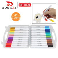 24 Color Acrylic Marker Paint Art Brush Marker Pen DIY Painting Drawing For 3D Printer FDM Model Paint 3D Printing Accessories