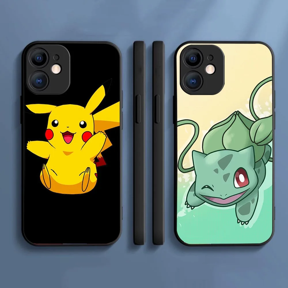 Pokémon Soft Case para iPhone, bonito, 14, 13, 11, 12, XS, Pro, Max, Plus, X