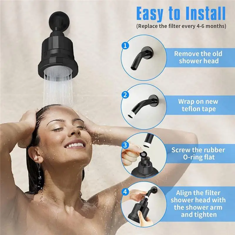 Toilet Shower Head Efficient Chlorine Removal Filtration Pressurization Soft Water Shower Household Daily Necessities Toilet