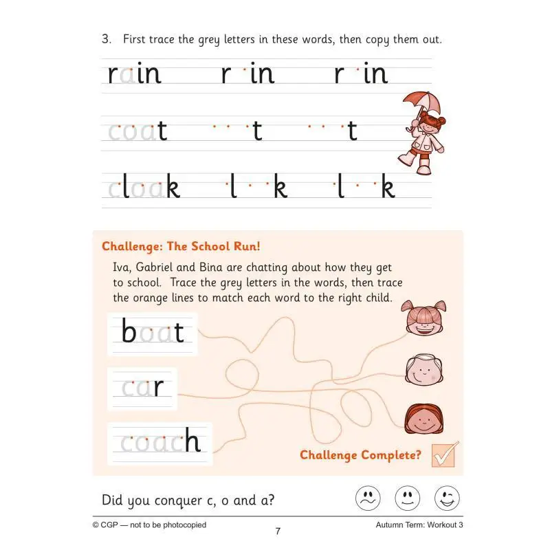 KS1 Year 1 English Handwriting 10Minute Weekly Workouts CGP Coordination Group Publications Ltd 9781837742042 Book