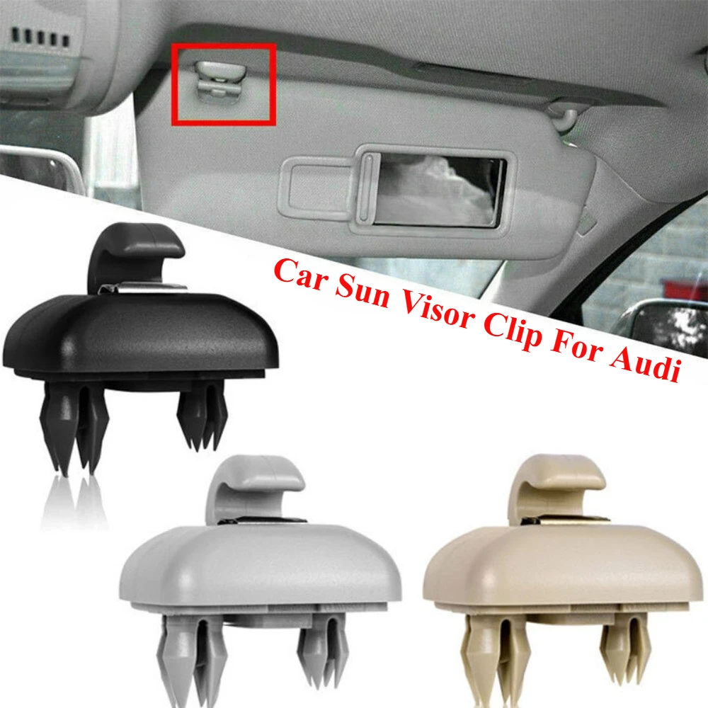 2 قطعة سيارة الشمس قناع كليب لأودي A1 A3 S3 A4 S4 A5 A6 A7 A8 A4L A6L Allroad S5 Q3 Q5 Q7 TT رمادي بيج أسود 8U0857562A 8E0857562 #1