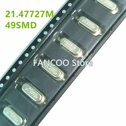 10PCS 21.47727M 21.47727MHZ 20PF New Original 49SMD 2P HC-49SMD Quartz Crystal Resonator 21.47727