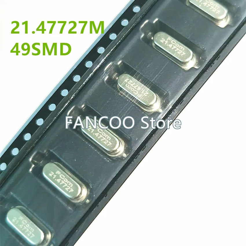 10PCS 21.47727M 21.47727MHZ 20PF New Original 49SMD 2P HC-49SMD Quartz Crystal Resonator 21.47727
