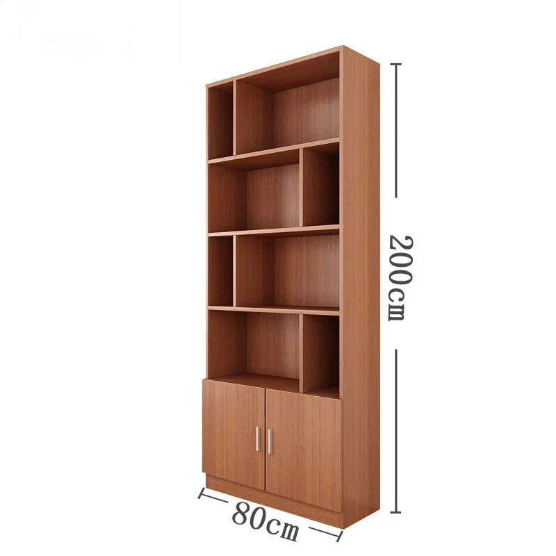 Simple bookshelf 2 meters high, display cabinet wine cabinet, storage rack, modern bookcase width 60 80 120cm large capacity