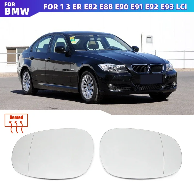 Für BMW 1er 3er E82 E88 E90 E91 E92 E93 LCI Links & Rechts Seitenspiegelglas mit Heizfunktion und Anti-Schwindel-Funktion