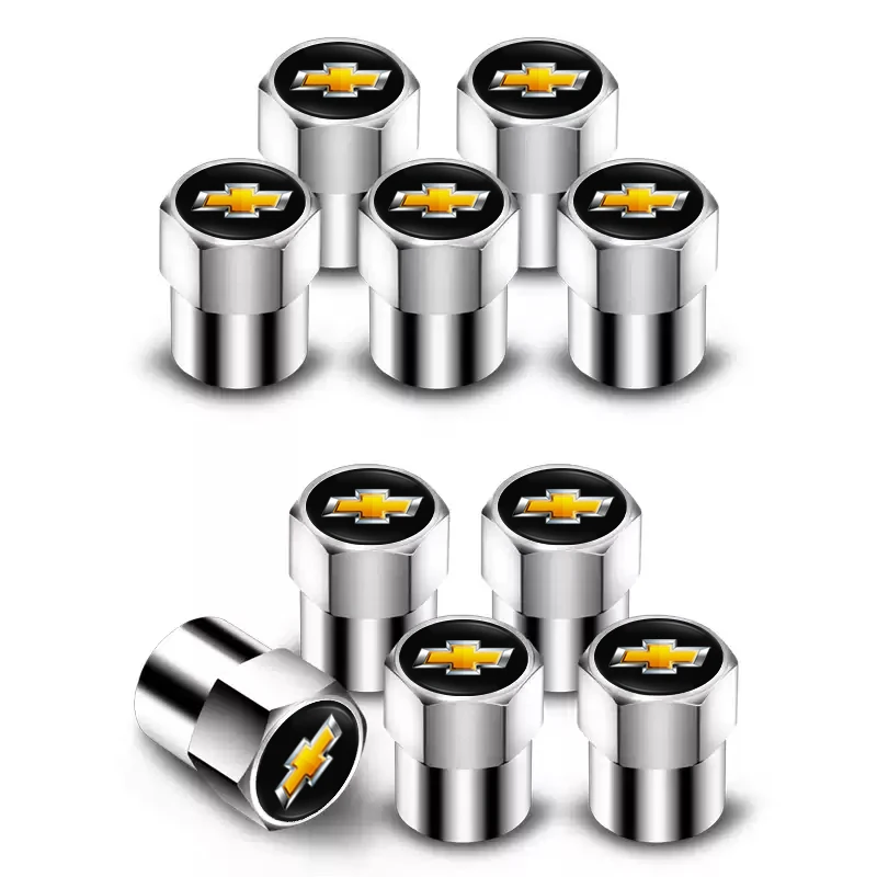 4 tapas de válvula de neumático con logo de coche para Chevrolet Trax, Aveo, Impala, Sonic, Onix, Orlando, Bolt, Colorado, Camaro