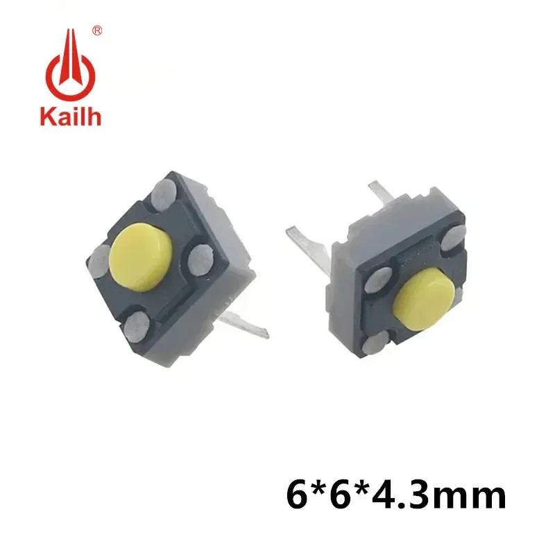 10Pcs 6*6*7.3 4.3mm 9.5mm Kailh square silent micro switch Mute switch can replace a rectangle micro switch 6X6X4.3mm 7.3mm