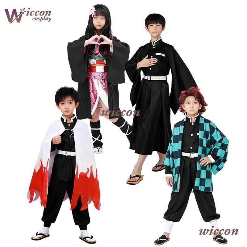 

Kochou Shinobu Kids Anime DemonS Layer Cosplay Kamado Tanjirou Tsuyuri Kanawo Agatsuma Zenitsu Tomioka Giyuu Adult Halloween Cos