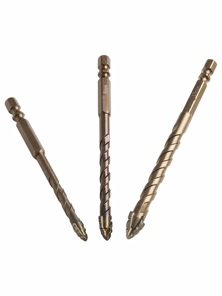 High Performance Eccentric Drill Bit for Glass Tiles Triangular and Spiral Design Reduces Vibration During Use