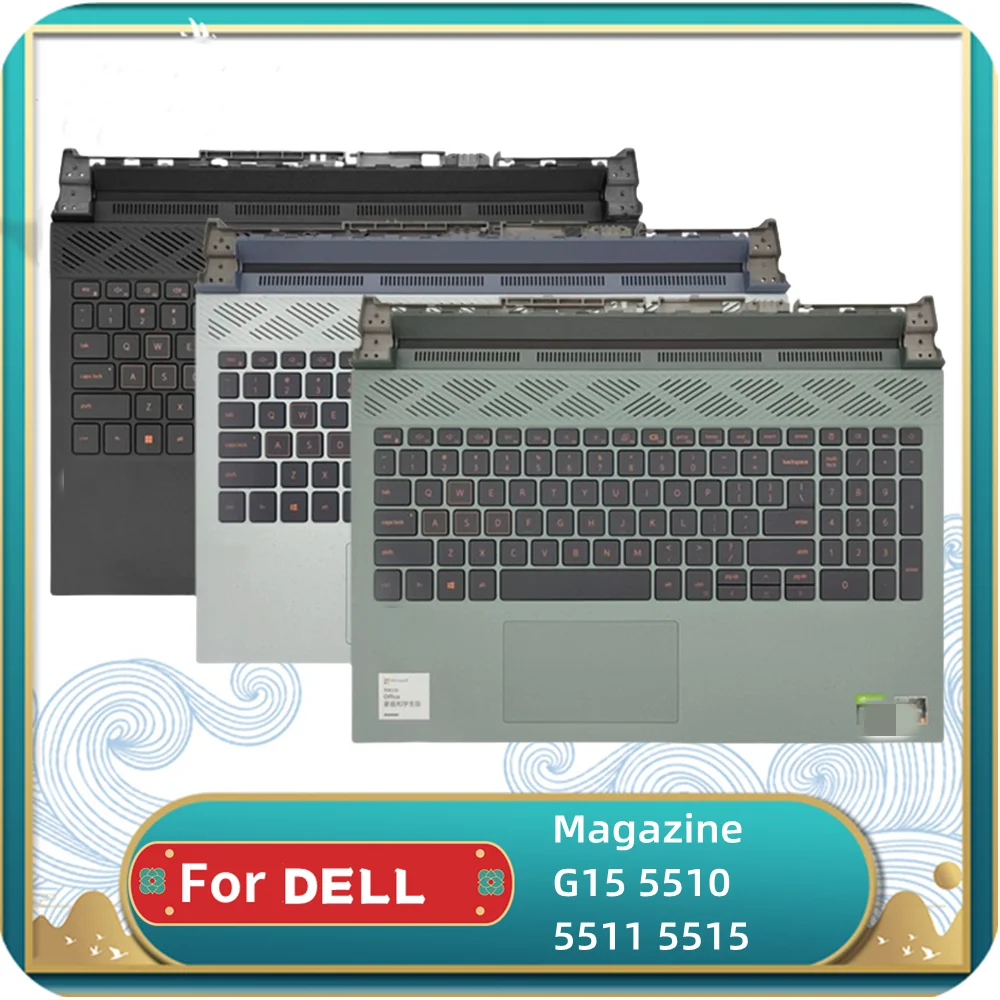 NEW LCD Back Cover For Dell Tourmaline G15 5510 5511 5515 Laptop Front Bezel Palmrest Bottom Case Hinges Cover Top Case