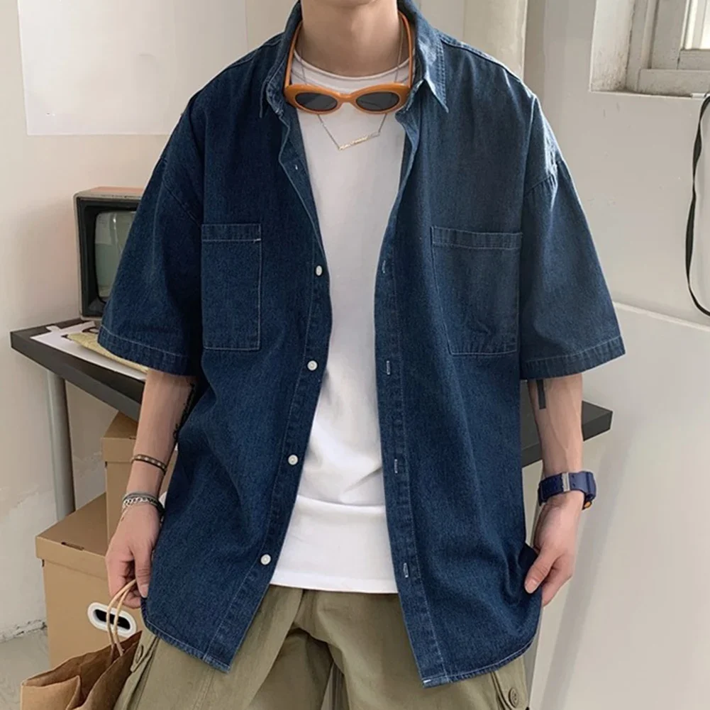 

Half Sleeves Shirt Casual Button Up Brand New Condition Comfortable Casual Wear Daily Commuting Outfit Slight Stretch