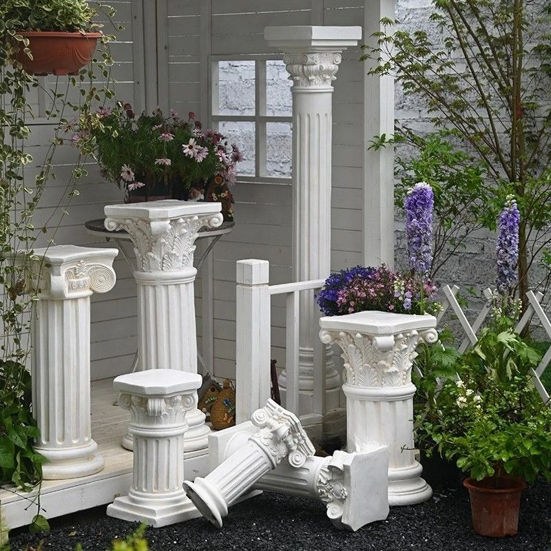 

Garden Roman pillar ornament, sculpture base retro