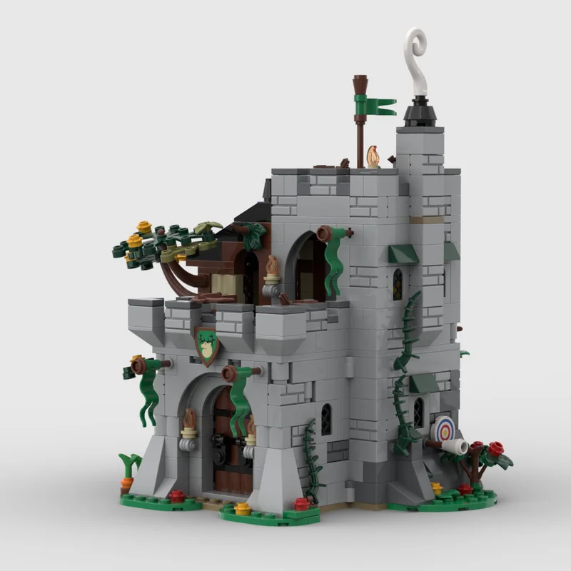 DIY MOC Medieval European Street & Forestmen Outpost Set - Vintage-Inspired Building Blocks, Creative Play for Kids, Unique Birt