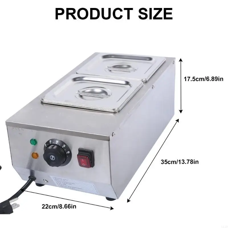 U1JE Double Basin Electric Chocolate Melter Machine Melting cho nhà