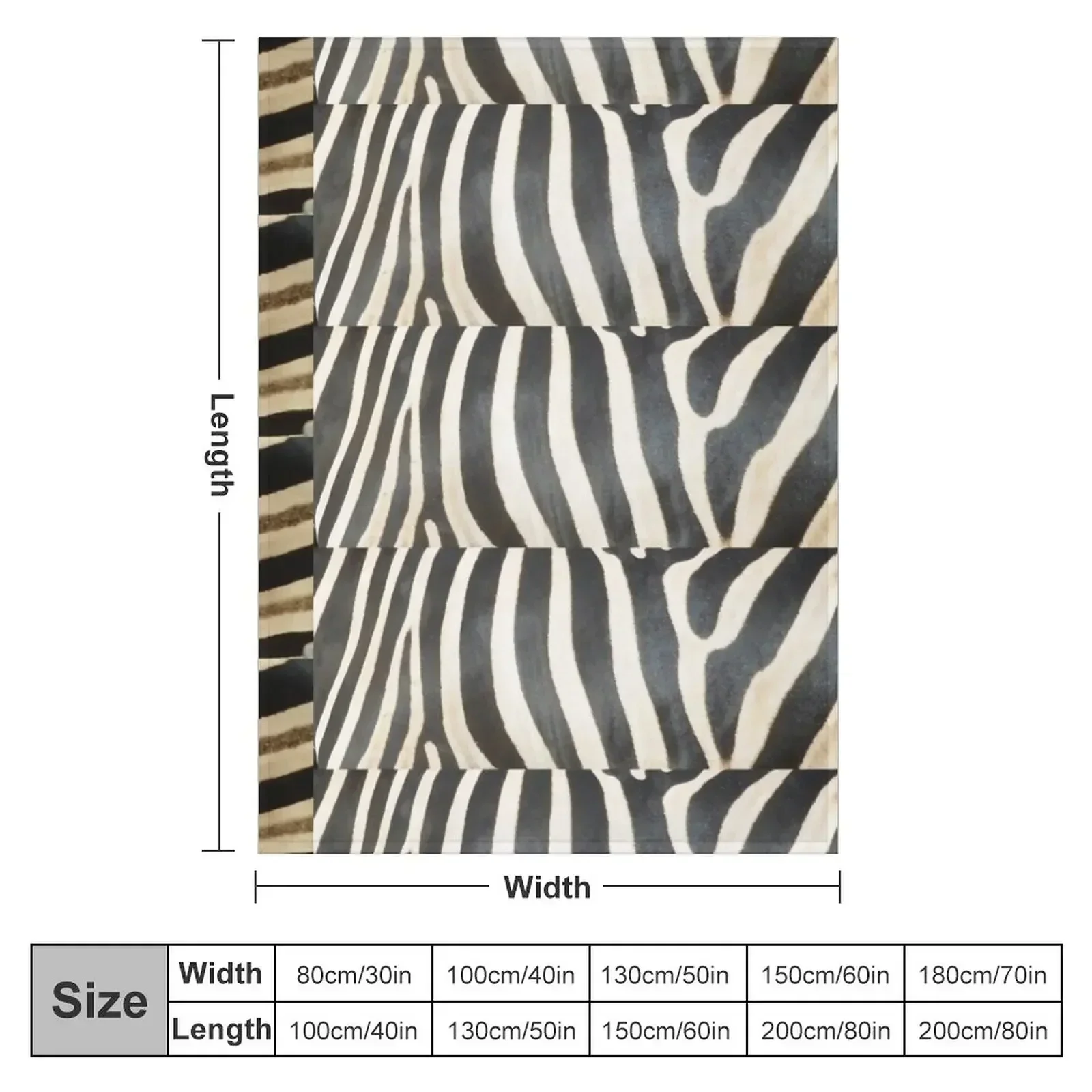 New Zebra Stripe Fur Photo Throw Blanket couch cozy soft plush fuzzy picnic outdoor blanket