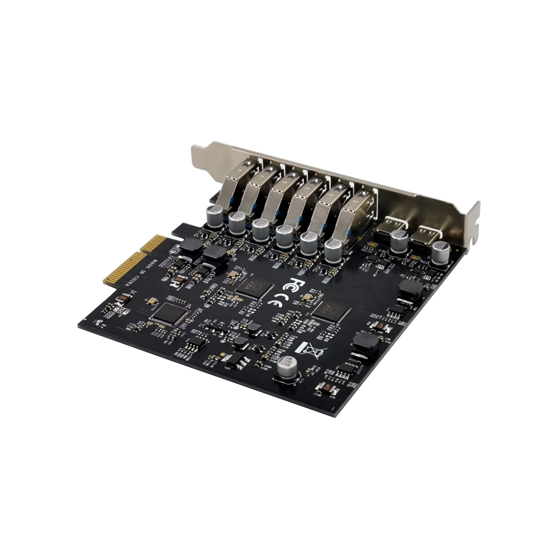 Sunweit ST657 ASM3142 10Gbps USB3.1 Gen 2 Tipo A + C Placa de Expansão USB3.1 PCI Express Placa Controlador