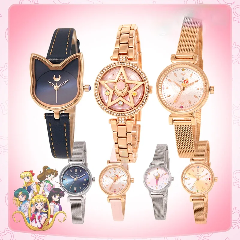 Anime OST Limited Crystal Star Compact Quartz Watch For Women Wristwatch Luna Wrist Watches Fans Cosplay Props Gift