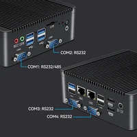 XCY Fanless Mini PC Celeron J4105 N4000 DDR4 M.2 SSD RS232/485 2x LAN GPIO mPCIE 4G LTE SIM 8x USB LVDS HDMI TPM 2.0 Windows 11 3