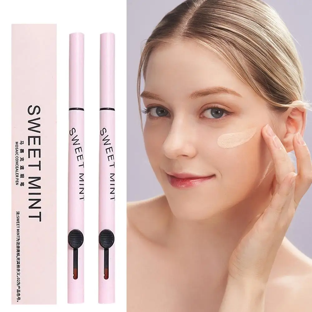 With Brush Matte Concealer Tip Pen High Coverage Nude Moisturizing Oil Control NonSmudge Concealer Base Cream Cover Dark Circles