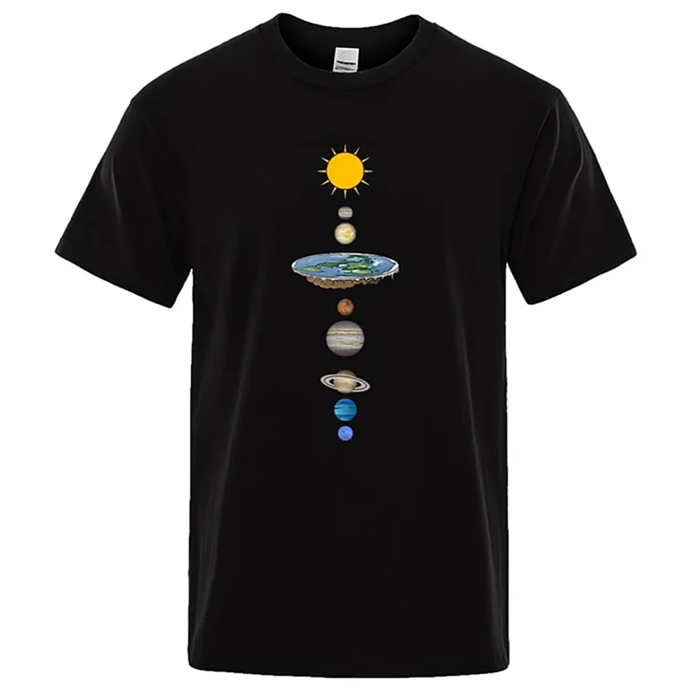 

JRJZ Men's Clothing Solar System Planets Print Short Sleeve T-Shirt Streetwear Oversized Loose T-Shirt Summer Cotton Top #913194