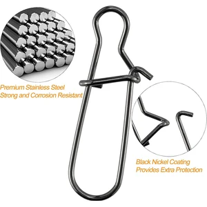 Fischerei aus Edelstahl, Schnapphaken, FastLock -Clip, Kampfzubehör, Barrel -Drehköder -Lure -Haken, 50 Stcs, 100 Stcs 8 Hauptverkäufe ANZOIS FISHING - №4