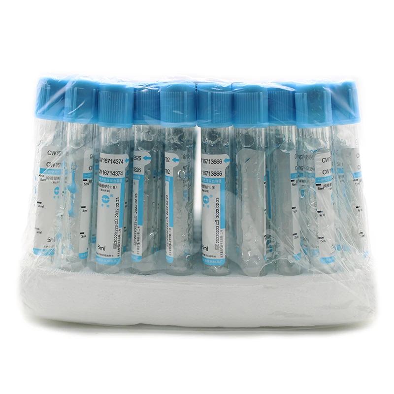 Imagem -02 - Tubo Plástico Estéril da Coagulação do Sangue Pressão Estéril Negativa Tampão Azul do Vácuo Tubo Prp Sphygimbency 100 Pcs