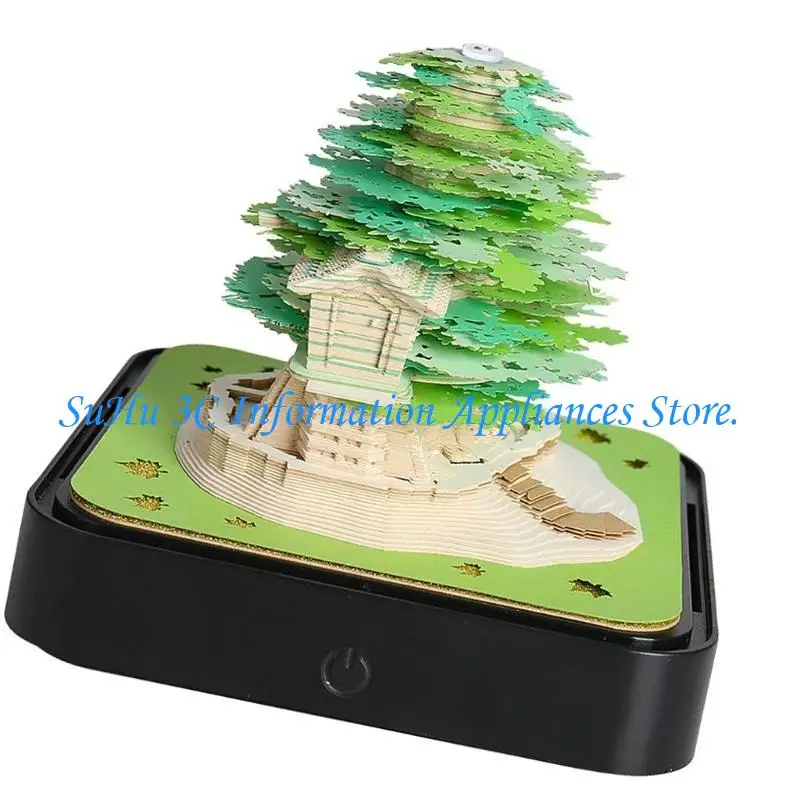  3D Paper Carving Art Calendar Note Pad 2025 Timepiece Calendar