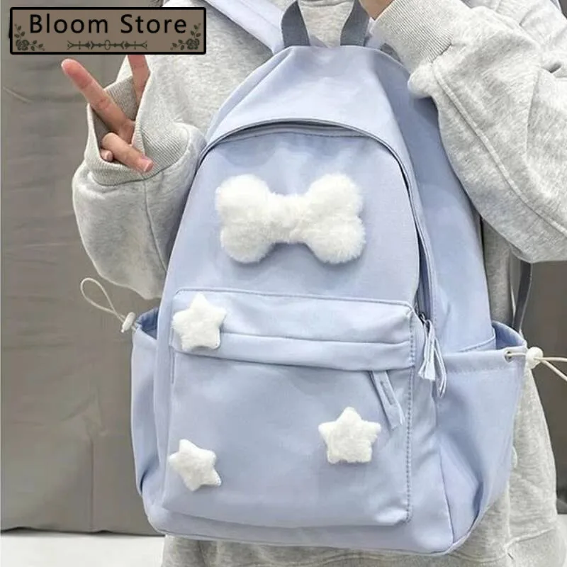 

Women Ins Japanese Kawaii Star Backpack Korean All Match Casual Sweet Schoolbags Fashion Students Preppy Backpacks Y2k Aesthetic