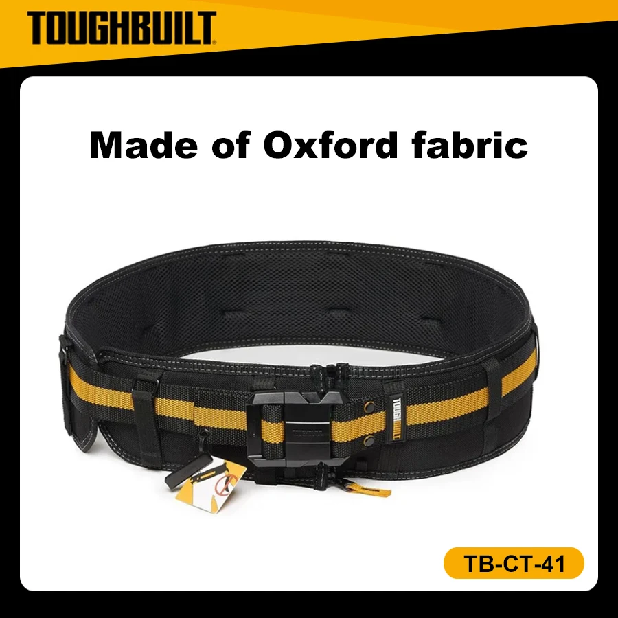 TOUGHBUILT Padded Belt Heavy Duty Buckle Back Support for Waist Bag Clip Belt Buckle 3Pcs TB-CT-41 TB-CT-41P TB-CT-42 TB-CT-150