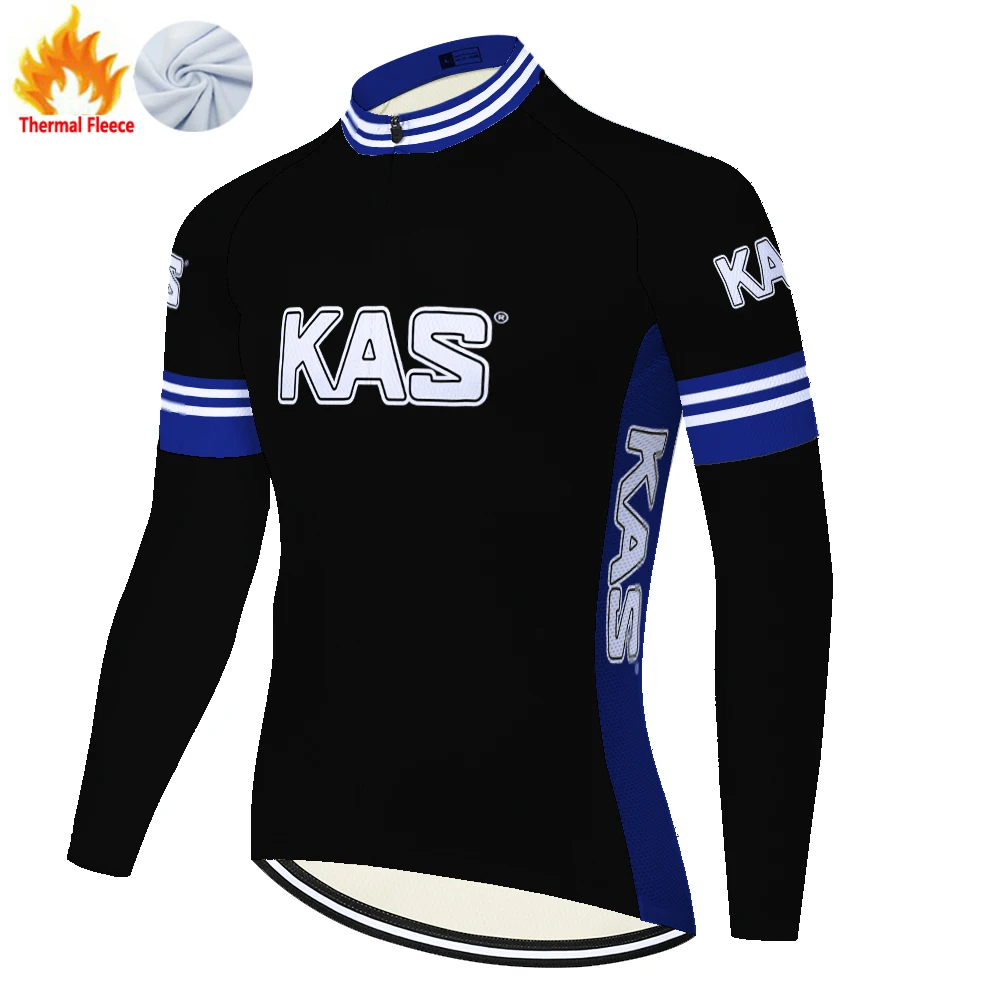 Kas Retro Winter Thermal Fleece Ropa Invierno Camiseta Jersey Camisa Masculina Mallots Ciclismo Hombre Ciclismo Masculino