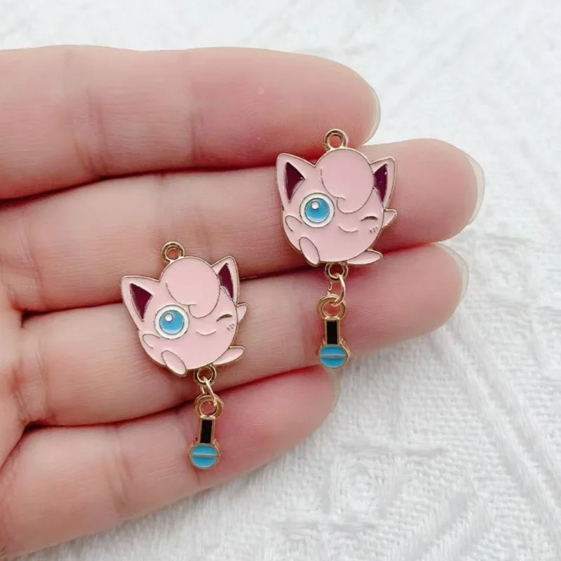 10 Stück Niedliche Cartoon Pokémon Haustier-Anhänger DIY Ohrringe Halskette Schlüsselanhänger Anhänger