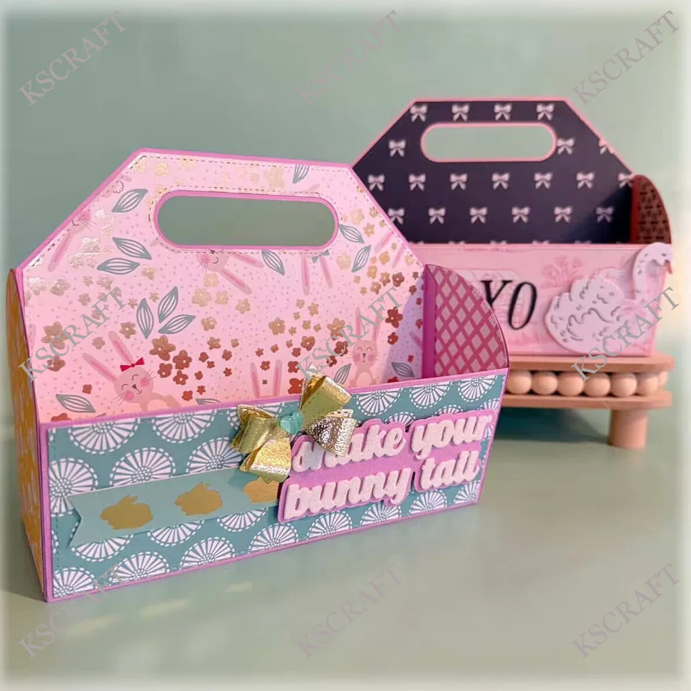 KSCRAFT Carry Basket Cutting Dies Stencils for DIY Scrapbooking Decorative Embossing DIY Paper Cards