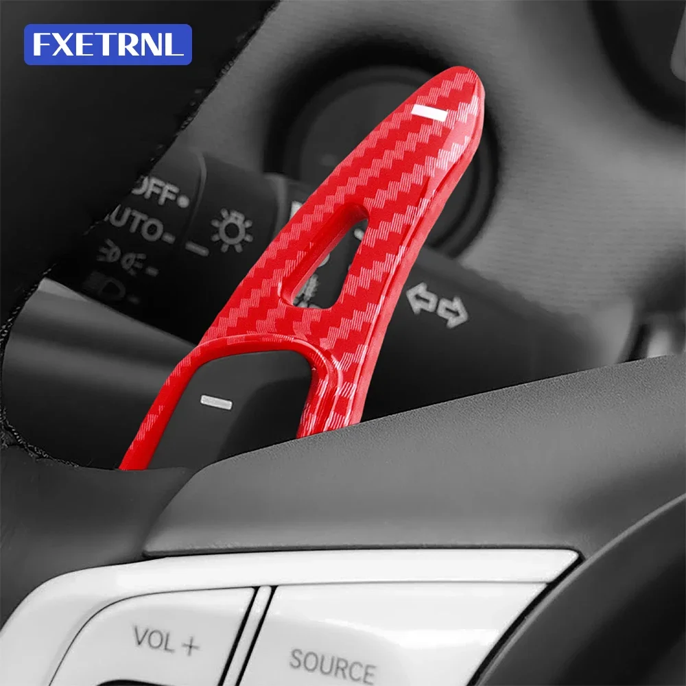 For 2021-2025 Honda Fit Carbon Fiber Pattern ABS Steering Wheel Shift Paddle Extension Car Steering Shifter Interior Accessories