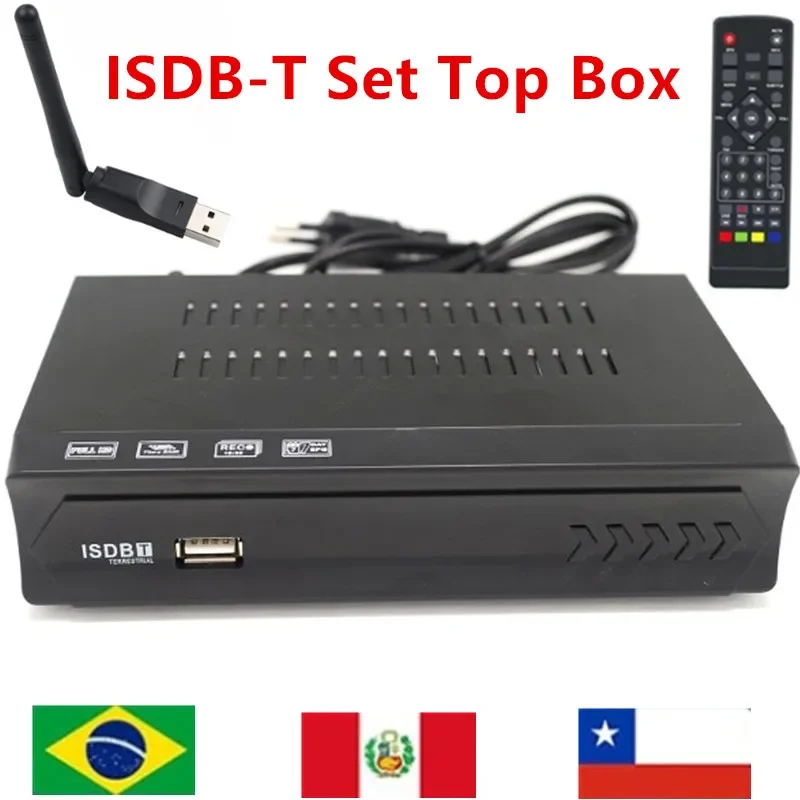 ISDB-T ricevitore TV BOX convertitore Tv digitale 1080P HD FTA ISDBT Decoder Tuner terrestre per brasile perù con interfaccia HDMI RCA