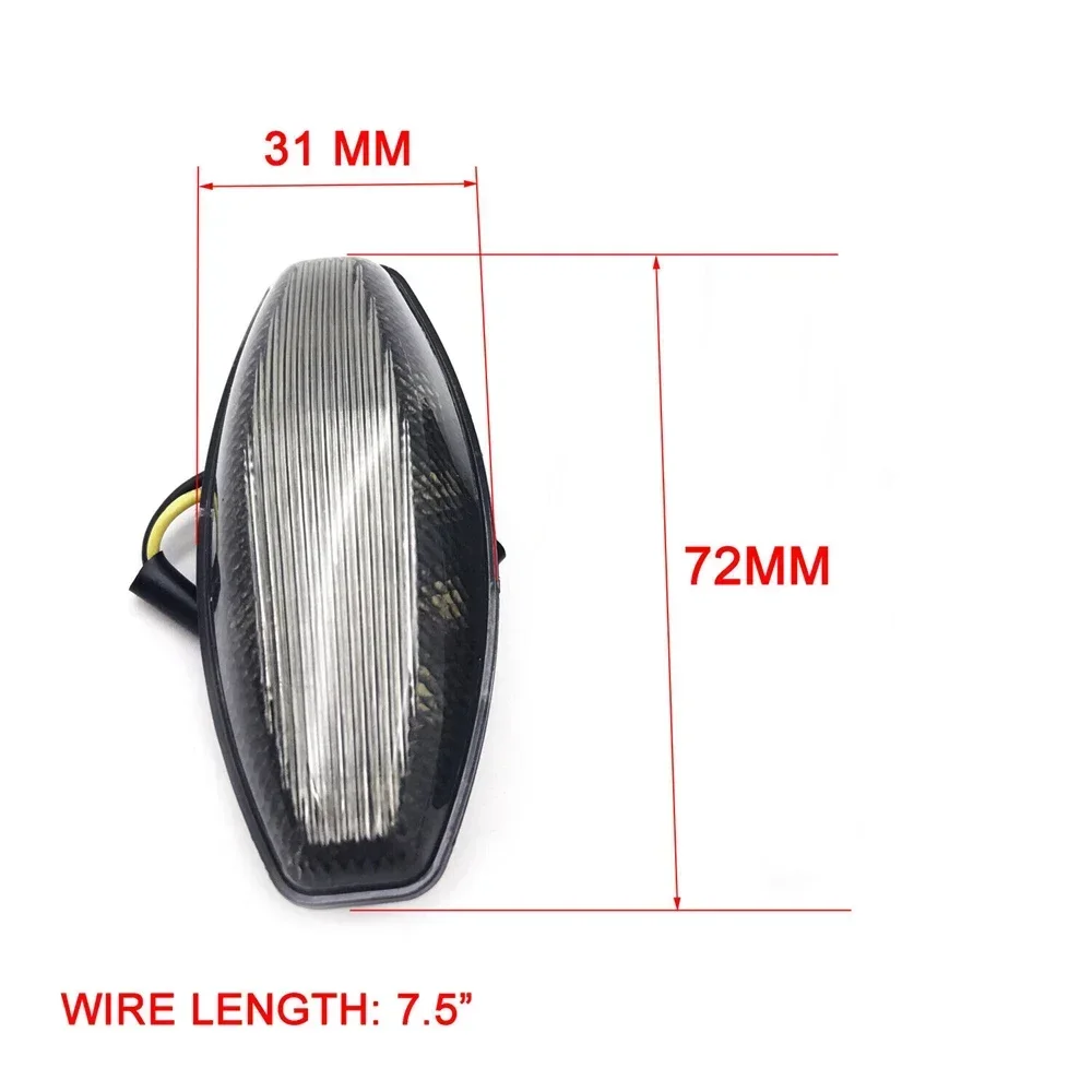 Motorcycle LED Flush Mount Turn Signal Lens for Yamaha 1998 1999 YZF R1YZF-R1 YZFR1 Smoke
