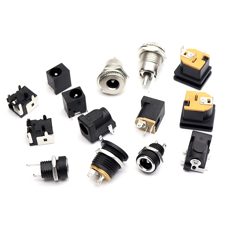 10Pc DC Power Plug Socket Adapter DC012/022B/025M/044A/050/099 5.5*2.1/2.5mm Male Female PCB Panel Mount Charging Port Connector
