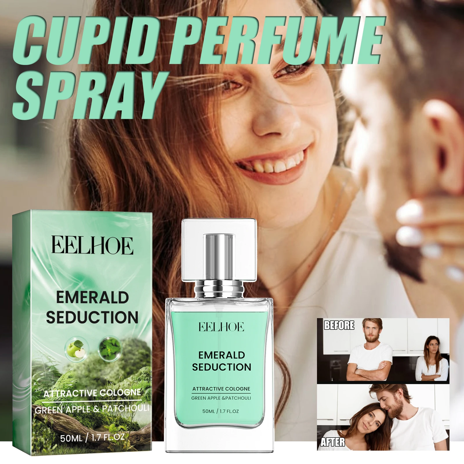EELHOE Купидон Гипноз Духи Стойкий аромат феромонов Духи привлекает противоположный секс Элегантный очаровательный ароматный спрей EELHOE Купидон Гипноз Духи Стойкий аромат феромонов Духи привлекает противоположный секс Элегантный очаровательный ароматный спрей