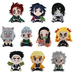 20Cm Demon Slayer Pluche Speelgoed Tanjirou Anime Figuur Nezuko Plushie Zenitsu Inosuke Pop Knuffel Cosplay Voor Vakantie Geschenken