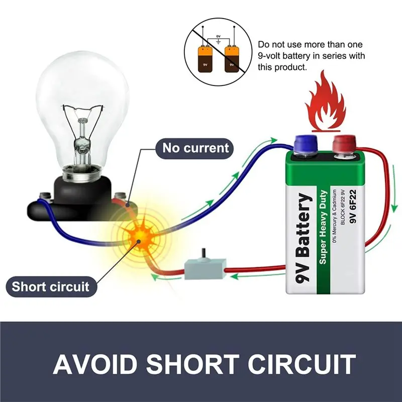 [HOT!A34R】 Hard Plastic Shell T-Type 9V Battery Buckle Connector, 50 PCS 9 Volt Used In Student Experiment