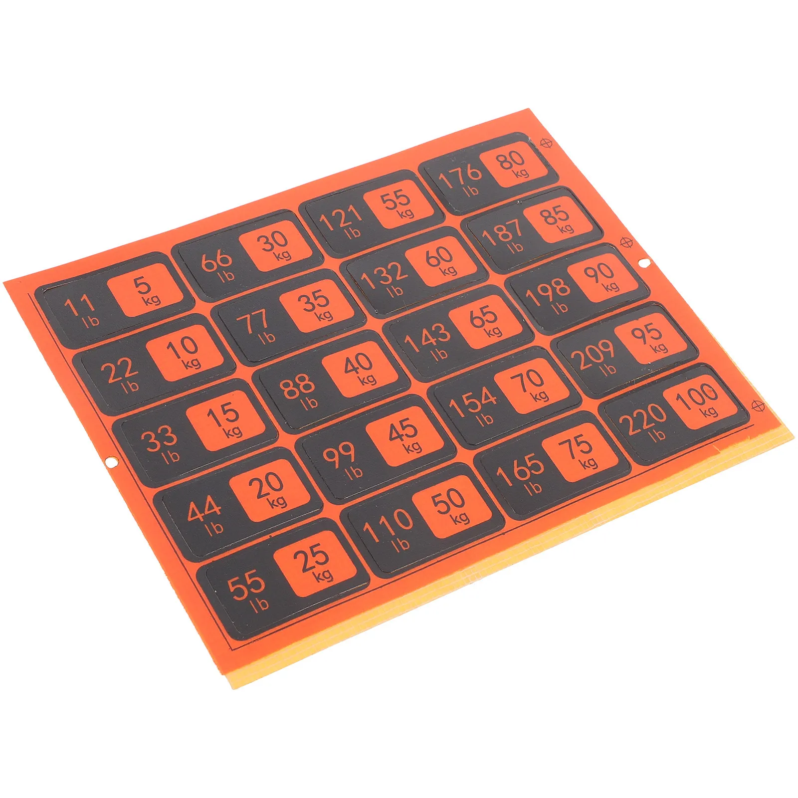 

Weight Plate Sticker Labels 1 Sheet Adhesive Gym Weight Tags Reusable Weighting Block Stickers for Home Gym Fitness Center Use