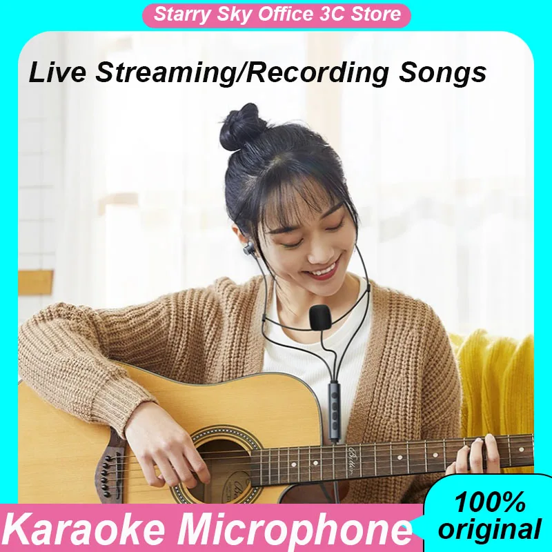 

Караоке-микрофон, проводные наушники Type-C, портативный DSP, шумоподавление, запись песен, прямая трансляция, пение, микрофон