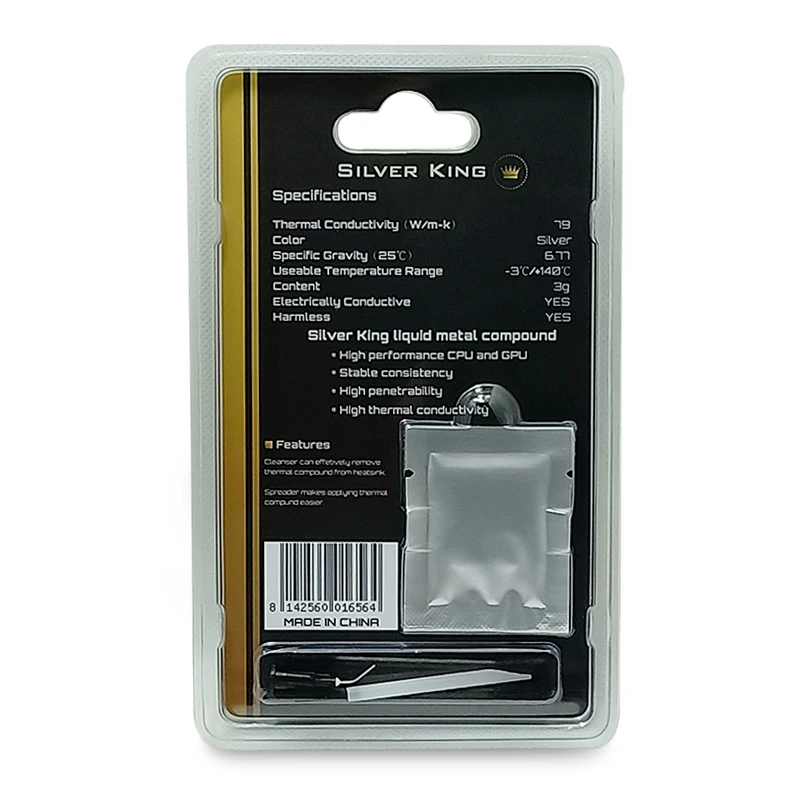 Thermalright Silver King 79W/m-k Liquid Metal High-Performance Thermal Conductive Grease  CPU Processor Heat Sink Paste Plaster image 6